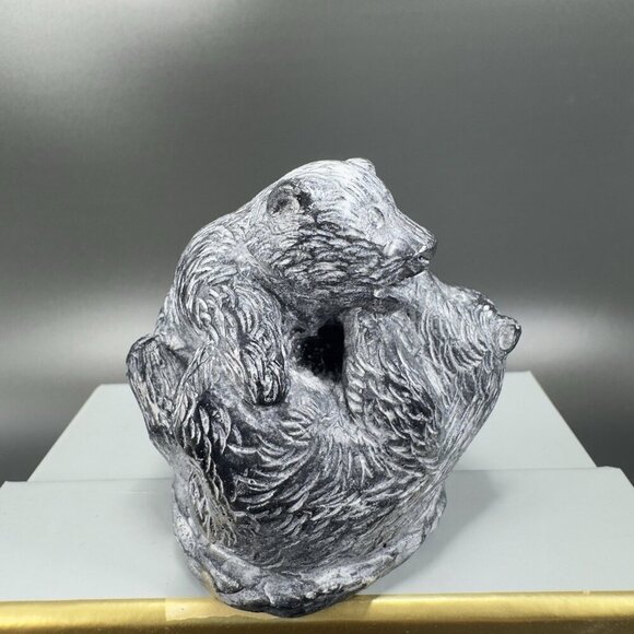A Wolf Original The Wolf Sculptures Hand Made Soapstone Bear Cubs Figure Canada - Picture 9 of 12